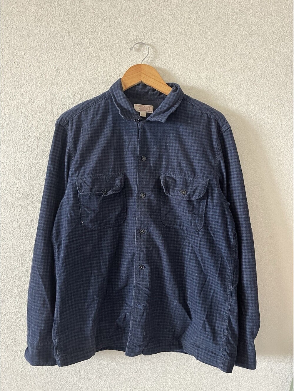 Wallace & Barnes J.Crew Corduroy Workshirt Navy Check M⁠
